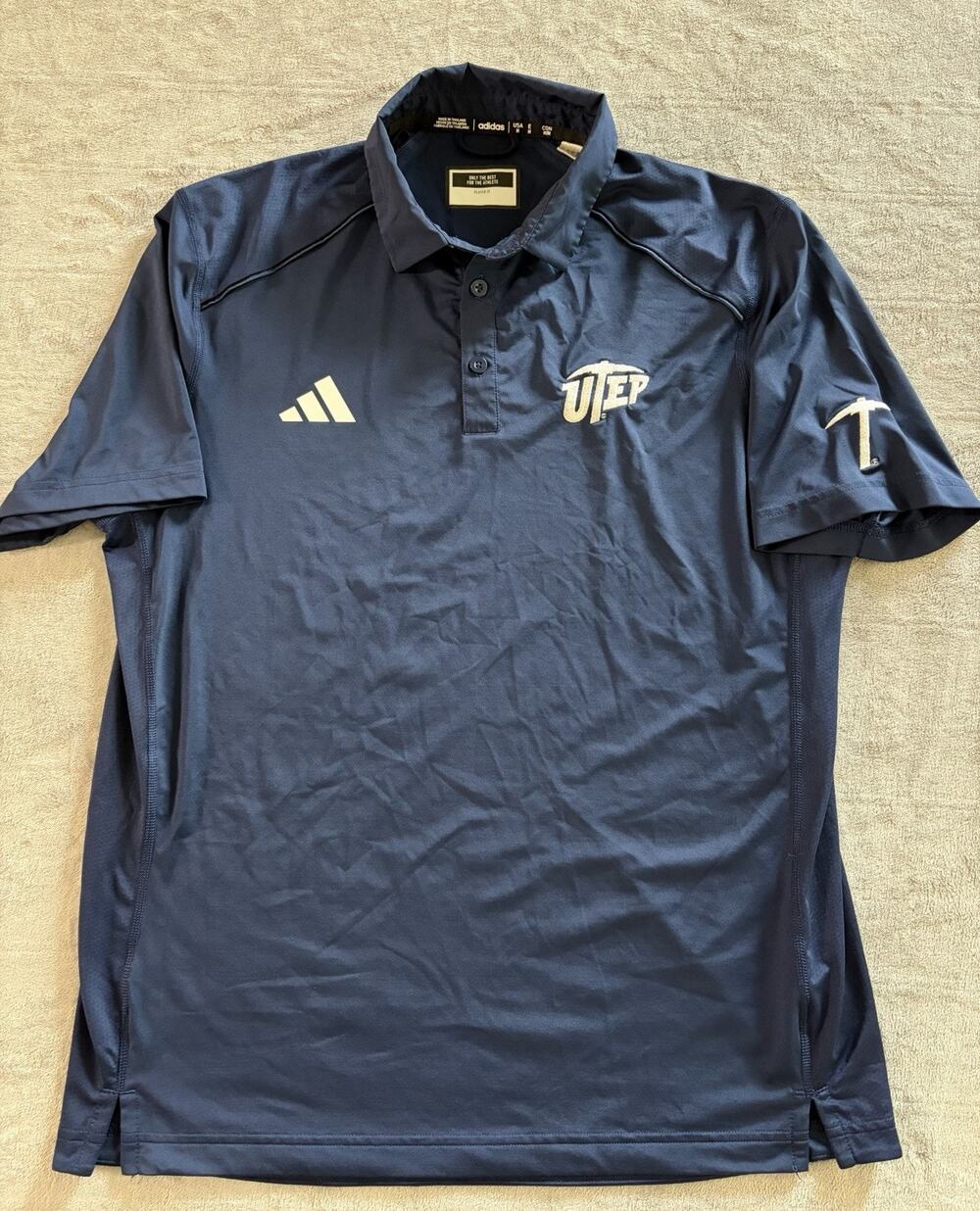 UTEP Miners Adidas Golf Polo Men's Navy Used M